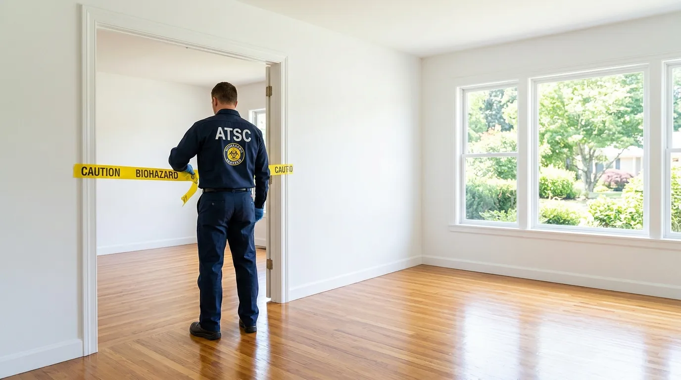 Certified biohazard cleanup crew performing Trauma Scene Cleanup in Foggy Bottom